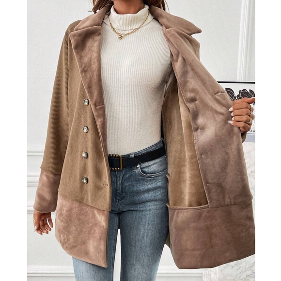 Classic Button Corduroy Button Loose Fit Jacket Coat - Picture 3 of 4